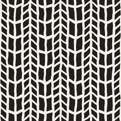 Seamless pattern hand drawn brush strokes. Ink doodle grunge illustration. Geometric monochrome vector pattern.