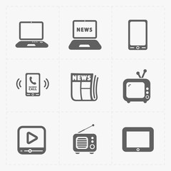Vector Media Icons set