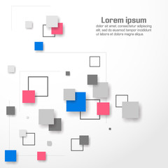 Abstract Template with Overlapping Squares Clean Minimal Style. Modern Graphic. Design Elements. Vector illustration