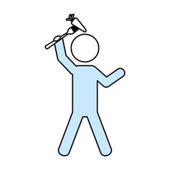 Fitness man pictogram