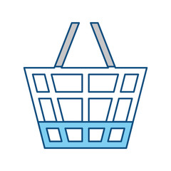 Shopping basket isolated