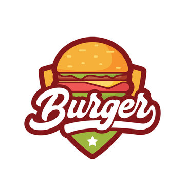 Burger Logo, Emblem Vector Logo