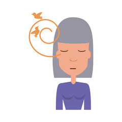 Woman listening birds