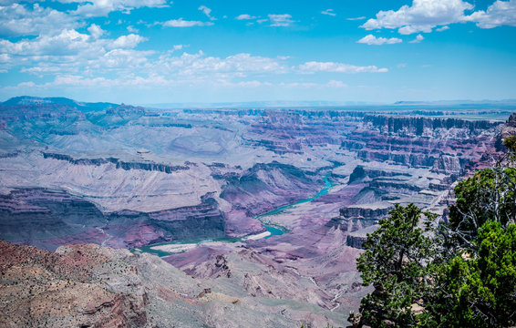 Sights of the Grand Canyon National Park. The Colorado River Valley