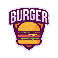 Burger Logo, Emblem Vector Logo