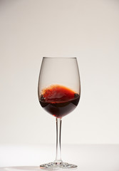 Smooth surface of red wine