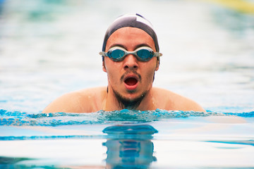 Portrait of triathlete man
