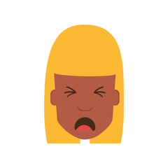 Woman with heart attack face