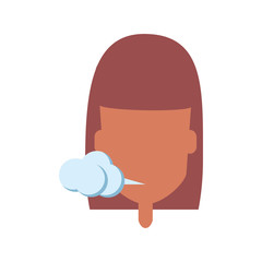 Woman faceless cartoon