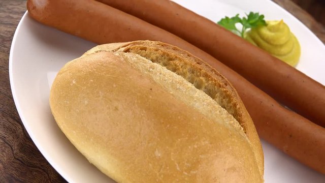Wiener Sausages as seamless loopable rotating 4K UHD footage