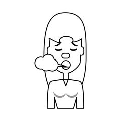 Woman faceless cartoon