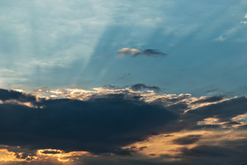 Dramatic sunset and sunrise sky.