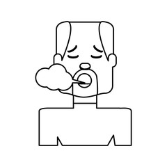 Man faceless cartoon