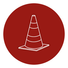 Fototapeta premium construction cone isolated icon