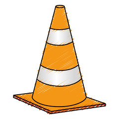 construction cone isolated icon