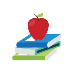 text book with apple