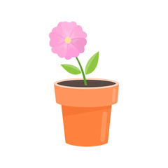 Potted flower flat icon