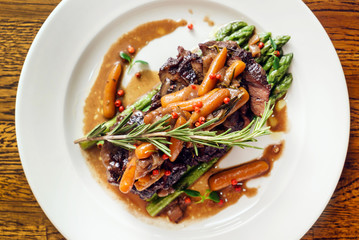 roasted beef with vegetables