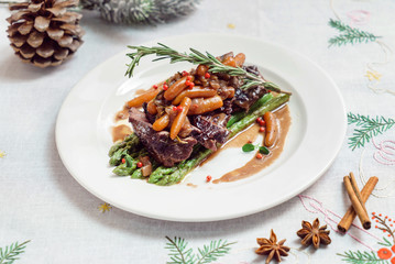 roasted beef with vegetables