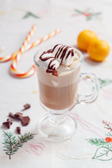 hot chocolate with marshmallow