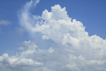 Naklejka na ściany i meble white cloud and blue sky, landscape background