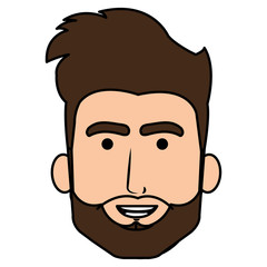 young man head avatar character