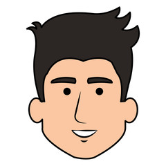 young man head avatar character