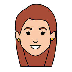 beautiful woman head avatar character