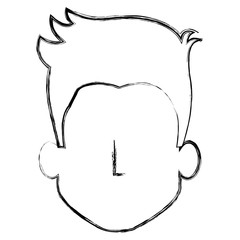 young man head avatar character
