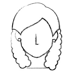 beautiful woman head avatar character