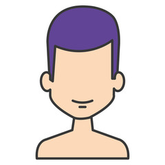 young man shirtless avatar character