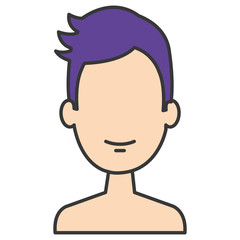 young man shirtless avatar character