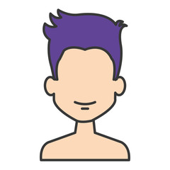 young man shirtless avatar character
