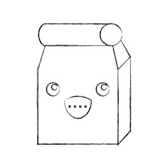 Lunch bag in paper bag kawaii character