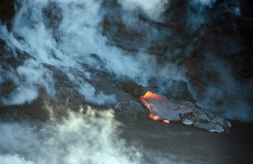 Kilauea volcano lava flow, Hawaii