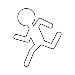 Man running pictogram