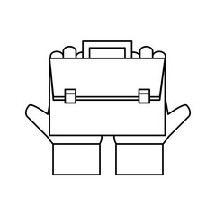 Business briefcase isolated