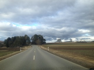 Stra&szlig;e und Landschaft