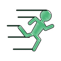 Man running pictogram