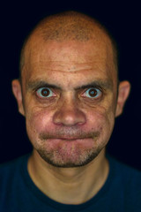 Portrait of a man on a dark background