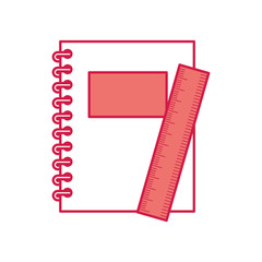 notebook school with rule