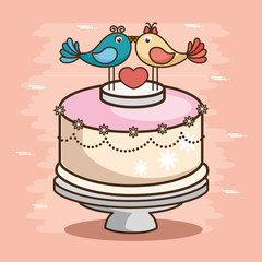 stylish wedding cake