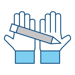 Wooden pencil symbol