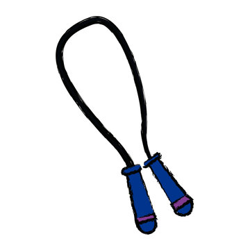 jump rope sport and fitness symbol stock