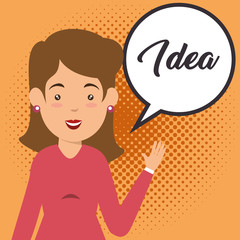 business people with speech bubbles communication