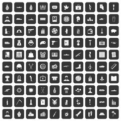 100 war crimes icons set black