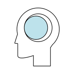 Human head silhouette