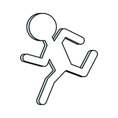 Man running pictogram