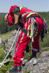 Obraz premium Höhenretter der Feuerwehr