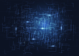 Abstract technology big data visualization. Futuristic space infographic. Information aesthetic background design. Vector illustration